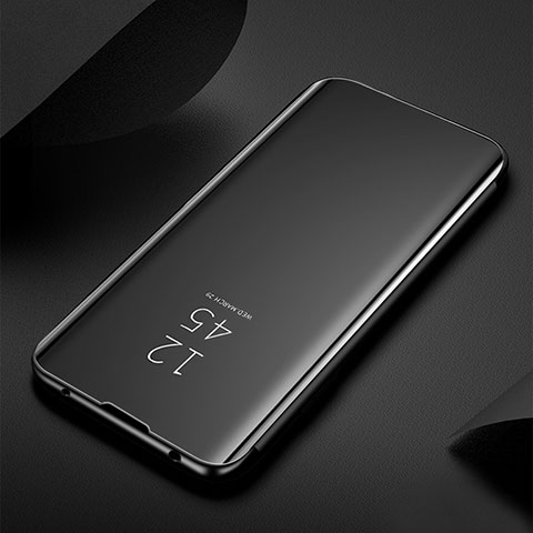 Custodia Portafoglio In Pelle Cover con Supporto Laterale Specchio Cover L01 per Oppo Find X5 Pro 5G Nero