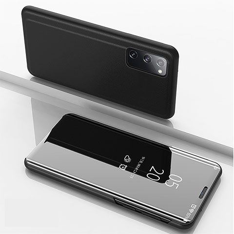 Custodia Portafoglio In Pelle Cover con Supporto Laterale Specchio Cover ZL1 per Samsung Galaxy S20 5G Nero