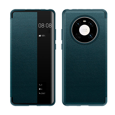 Custodia Portafoglio In Pelle Cover con Supporto LF1 per Huawei Mate 40 Pro Verde