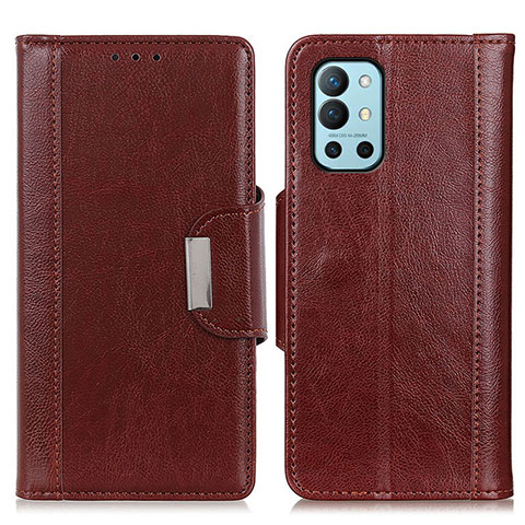 Custodia Portafoglio In Pelle Cover con Supporto M01L per OnePlus 9R 5G Marrone