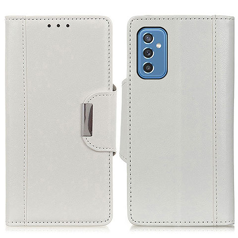 Custodia Portafoglio In Pelle Cover con Supporto M01L per Samsung Galaxy M52 5G Bianco