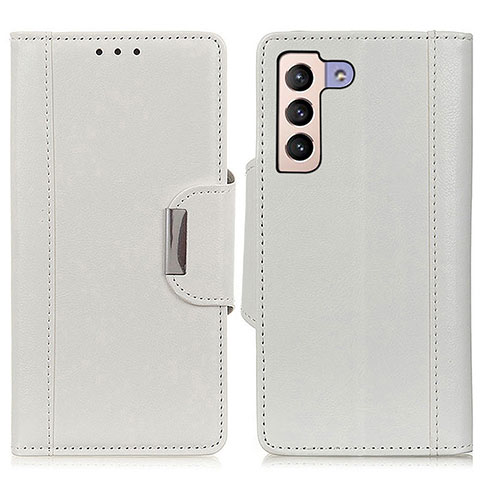 Custodia Portafoglio In Pelle Cover con Supporto M01L per Samsung Galaxy S21 5G Bianco