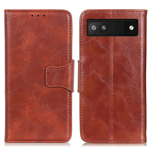 Custodia Portafoglio In Pelle Cover con Supporto M02L per Google Pixel 7a 5G Marrone