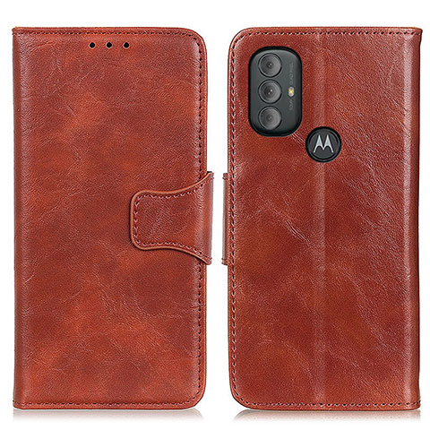 Custodia Portafoglio In Pelle Cover con Supporto M02L per Motorola Moto G Play (2023) Marrone
