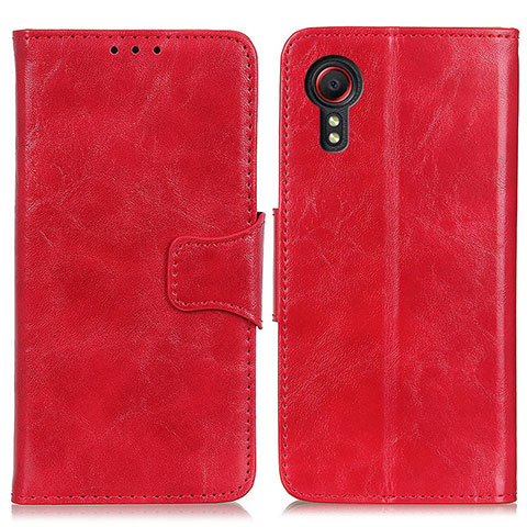 Custodia Portafoglio In Pelle Cover con Supporto M02L per Samsung Galaxy XCover 5 SM-G525F Rosso