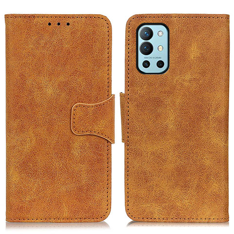 Custodia Portafoglio In Pelle Cover con Supporto M03L per OnePlus 9R 5G Khaki