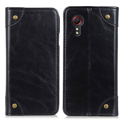 Custodia Portafoglio In Pelle Cover con Supporto M04L per Samsung Galaxy XCover 5 SM-G525F Nero
