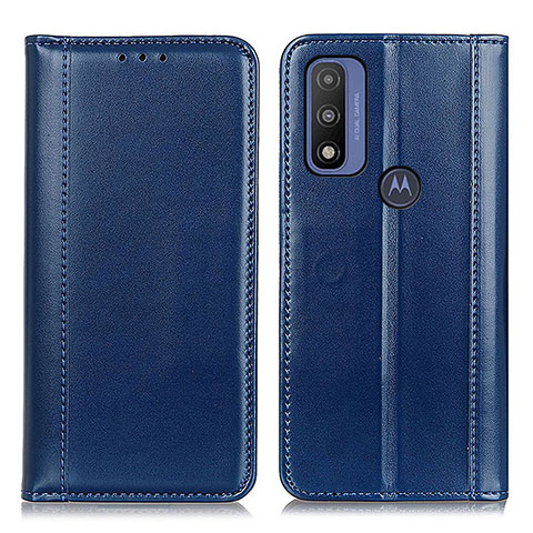 Custodia Portafoglio In Pelle Cover con Supporto M05L per Motorola Moto G Pure Blu