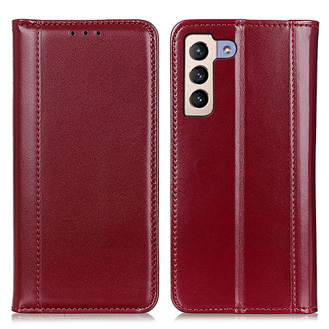 Custodia Portafoglio In Pelle Cover con Supporto M05L per Samsung Galaxy S21 5G Rosso