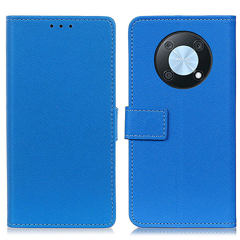 Custodia Portafoglio In Pelle Cover con Supporto M08L per Huawei Nova Y90 Blu
