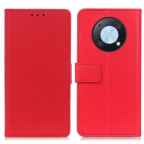 Custodia Portafoglio In Pelle Cover con Supporto M08L per Huawei Nova Y90 Rosso
