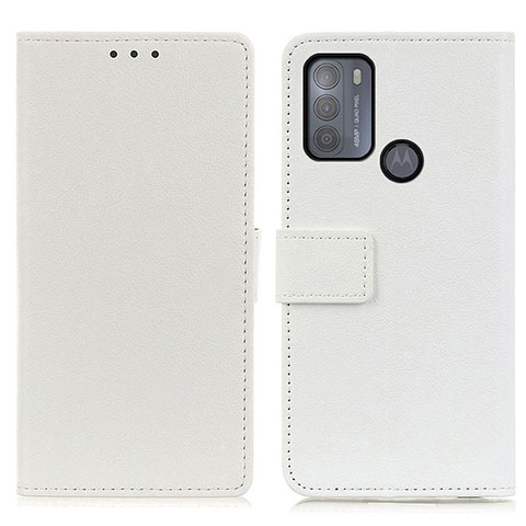 Custodia Portafoglio In Pelle Cover con Supporto M08L per Motorola Moto G50 Bianco