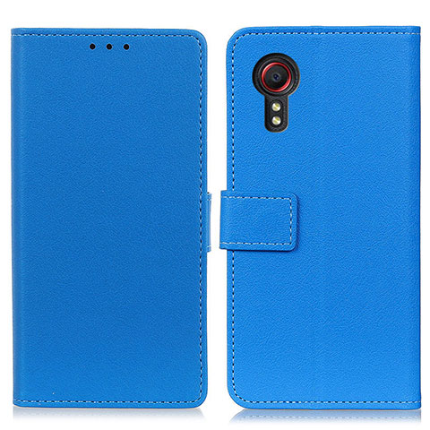 Custodia Portafoglio In Pelle Cover con Supporto M08L per Samsung Galaxy XCover 5 SM-G525F Blu