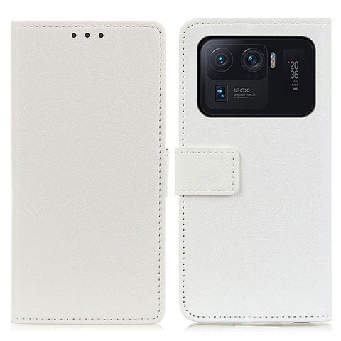 Custodia Portafoglio In Pelle Cover con Supporto M08L per Xiaomi Mi 11 Ultra 5G Bianco