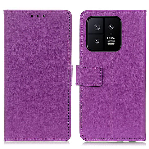 Custodia Portafoglio In Pelle Cover con Supporto M08L per Xiaomi Mi 13 Pro 5G Viola