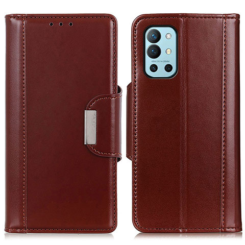 Custodia Portafoglio In Pelle Cover con Supporto M13L per OnePlus 9R 5G Marrone