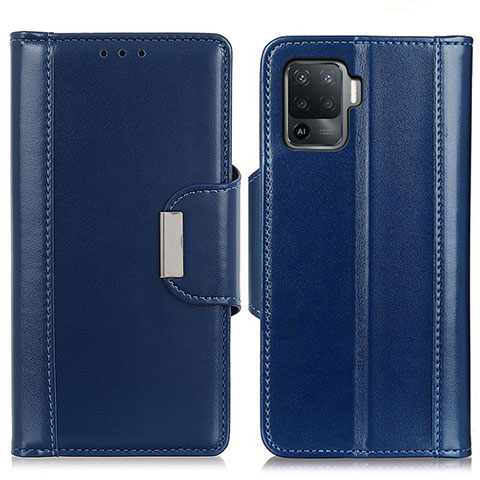 Custodia Portafoglio In Pelle Cover con Supporto M13L per Oppo A94 4G Blu