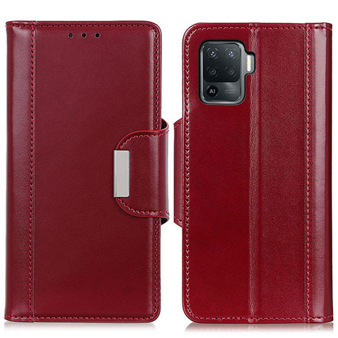 Custodia Portafoglio In Pelle Cover con Supporto M13L per Oppo A94 4G Rosso