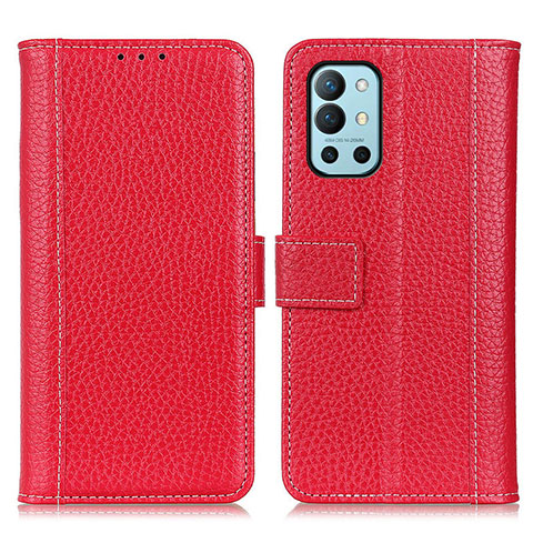 Custodia Portafoglio In Pelle Cover con Supporto M14L per OnePlus 9R 5G Rosso