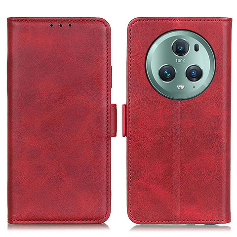 Custodia Portafoglio In Pelle Cover con Supporto M15L per Huawei Honor Magic5 Pro 5G Rosso
