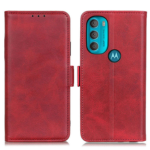 Custodia Portafoglio In Pelle Cover con Supporto M15L per Motorola Moto G71 5G Rosso