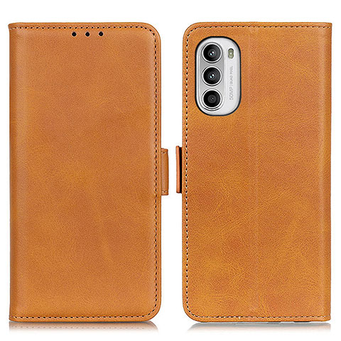 Custodia Portafoglio In Pelle Cover con Supporto M15L per Motorola Moto G71s 5G Marrone Chiaro