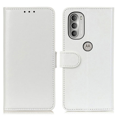 Custodia Portafoglio In Pelle Cover con Supporto M17L per Motorola Moto G51 5G Bianco