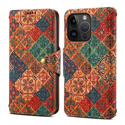 Custodia Portafoglio In Pelle Cover con Supporto MT2 per Apple iPhone 14 Pro Multicolore