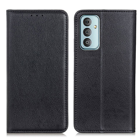 Custodia Portafoglio In Pelle Cover con Supporto N01P per Samsung Galaxy M13 4G Nero