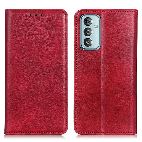 Custodia Portafoglio In Pelle Cover con Supporto N01P per Samsung Galaxy M13 4G Rosso