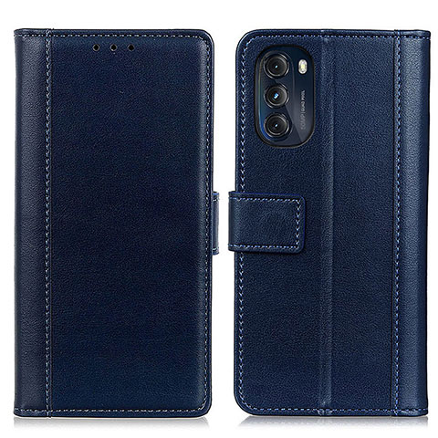 Custodia Portafoglio In Pelle Cover con Supporto N02P per Motorola Moto G 5G (2022) Blu