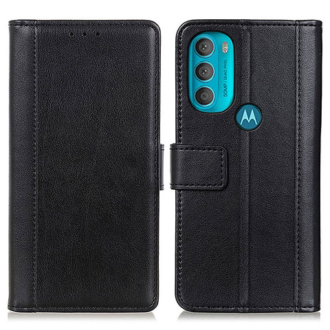 Custodia Portafoglio In Pelle Cover con Supporto N02P per Motorola Moto G71 5G Nero