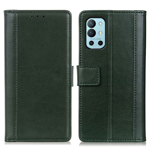 Custodia Portafoglio In Pelle Cover con Supporto N02P per OnePlus 9R 5G Verde