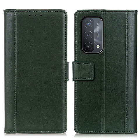 Custodia Portafoglio In Pelle Cover con Supporto N02P per OnePlus Nord N200 5G Verde