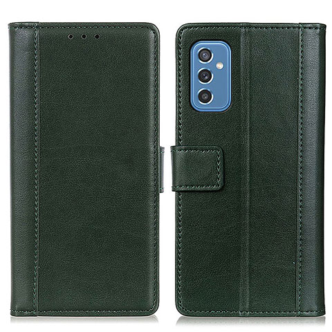 Custodia Portafoglio In Pelle Cover con Supporto N02P per Samsung Galaxy M52 5G Verde