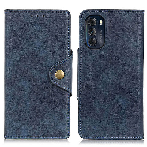 Custodia Portafoglio In Pelle Cover con Supporto N03P per Motorola Moto G 5G (2022) Blu