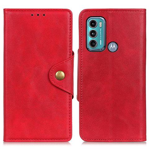Custodia Portafoglio In Pelle Cover con Supporto N03P per Motorola Moto G40 Fusion Rosso