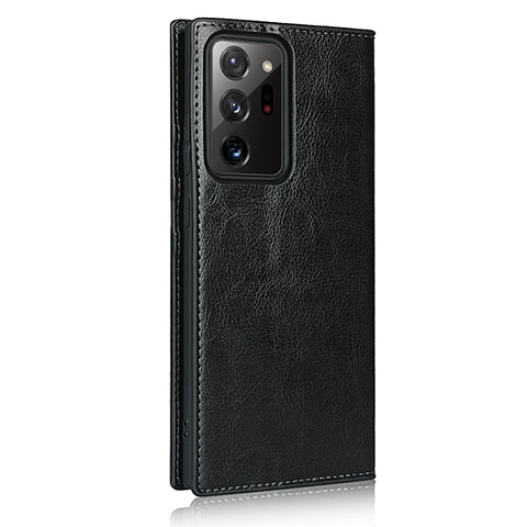 Custodia Portafoglio In Pelle Cover con Supporto N04 per Samsung Galaxy Note 20 Ultra 5G Nero