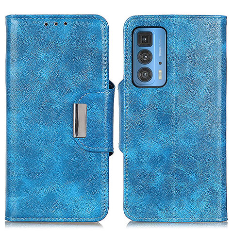 Custodia Portafoglio In Pelle Cover con Supporto N04P per Motorola Moto Edge 20 Pro 5G Cielo Blu