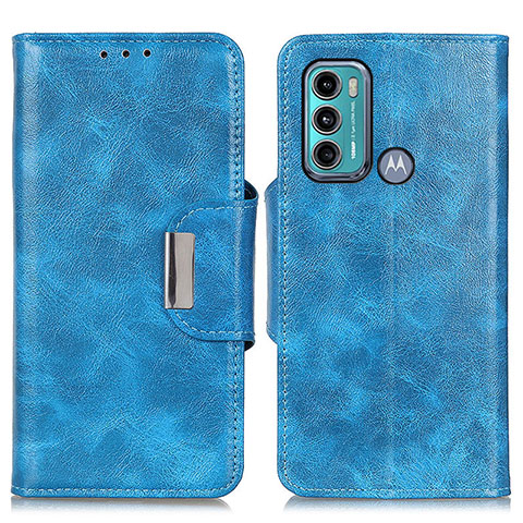 Custodia Portafoglio In Pelle Cover con Supporto N04P per Motorola Moto G40 Fusion Cielo Blu