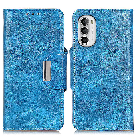 Custodia Portafoglio In Pelle Cover con Supporto N04P per Motorola MOTO G52 Cielo Blu