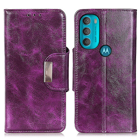 Custodia Portafoglio In Pelle Cover con Supporto N04P per Motorola Moto G71 5G Viola