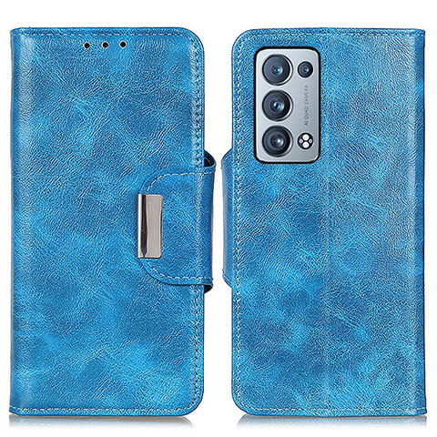 Custodia Portafoglio In Pelle Cover con Supporto N04P per Oppo Reno6 Pro 5G Cielo Blu