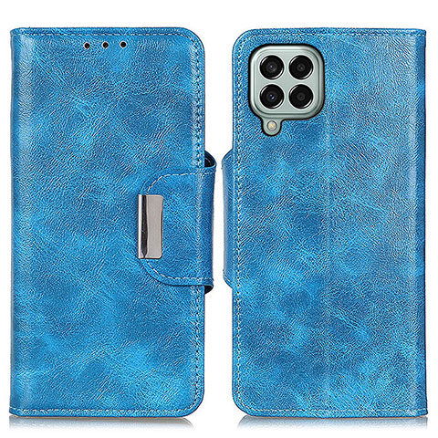 Custodia Portafoglio In Pelle Cover con Supporto N04P per Samsung Galaxy M33 5G Cielo Blu