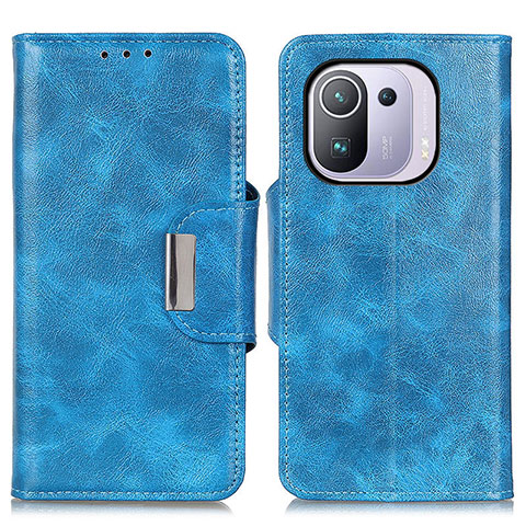 Custodia Portafoglio In Pelle Cover con Supporto N04P per Xiaomi Mi 11 Pro 5G Cielo Blu