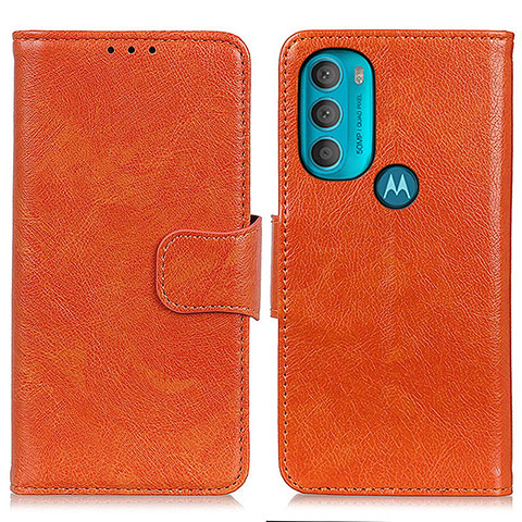 Custodia Portafoglio In Pelle Cover con Supporto N05P per Motorola Moto G71 5G Arancione