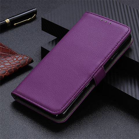 Custodia Portafoglio In Pelle Cover con Supporto N06 per Huawei P40 Pro+ Plus Viola