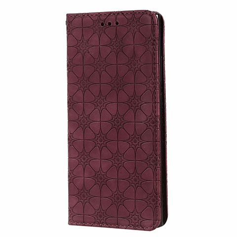 Custodia Portafoglio In Pelle Cover con Supporto N06 per Samsung Galaxy Note 20 Ultra 5G Rosso Rosa