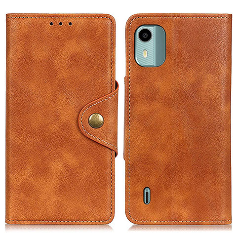 Custodia Portafoglio In Pelle Cover con Supporto N06P per Nokia C12 Plus Marrone