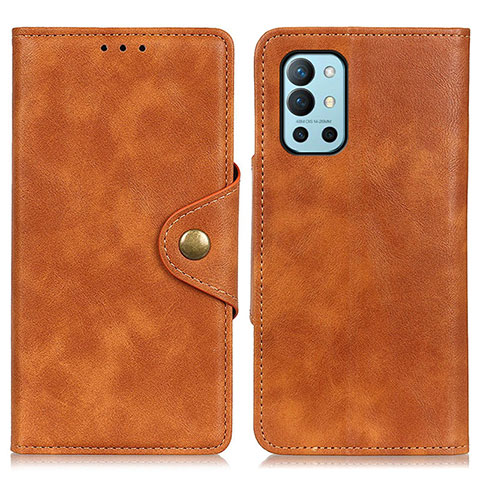 Custodia Portafoglio In Pelle Cover con Supporto N06P per OnePlus 9R 5G Marrone